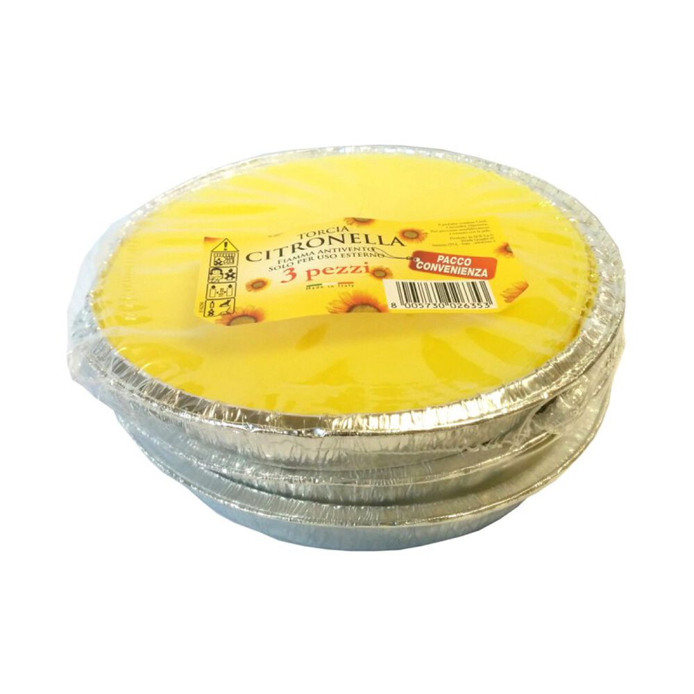 Citronella Candela Vaso Alluminio 3 Pezzi, , large