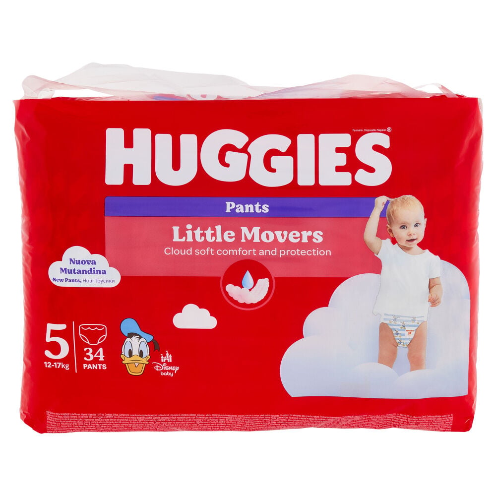 Pannolini LITTLE MOVERS mutandina tg.5 – 34 pezzi – huggies - Immagine 3