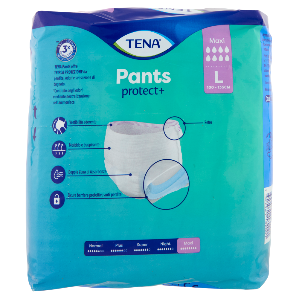 TENA Pants Maxi Taglia L – Mutandine Assorbenti Unisex (8 pezzi), , large