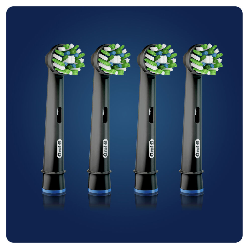 Oral-B Testine di Ricambio Nere Oral-B Cross Action Confezione da 4 Pezzi, , large