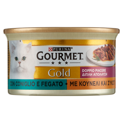 Gourmet Gold Doppio Piacere con Coniglio e Fegato 85 g