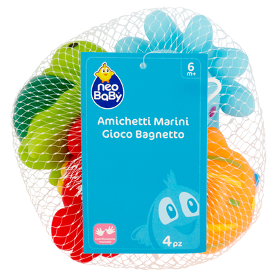 Neo Baby Amichetti Marini Gioco Bagnetto 6m+ 4 Pezzi