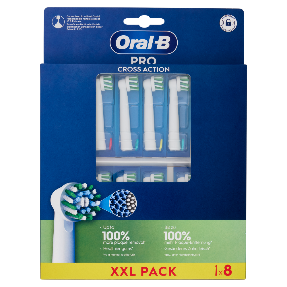Oral-B Testine di Ricambio Pro Cross Action per Spazzolino Elettrico Denti Ricaricabile 8 Pezzi, , large