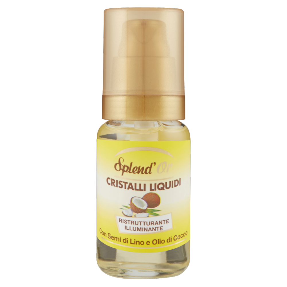 9 Flaconi Splend'or Cristalli Liquidi per Capelli Olio di Cocco e Semi di Lino - Immagine 8