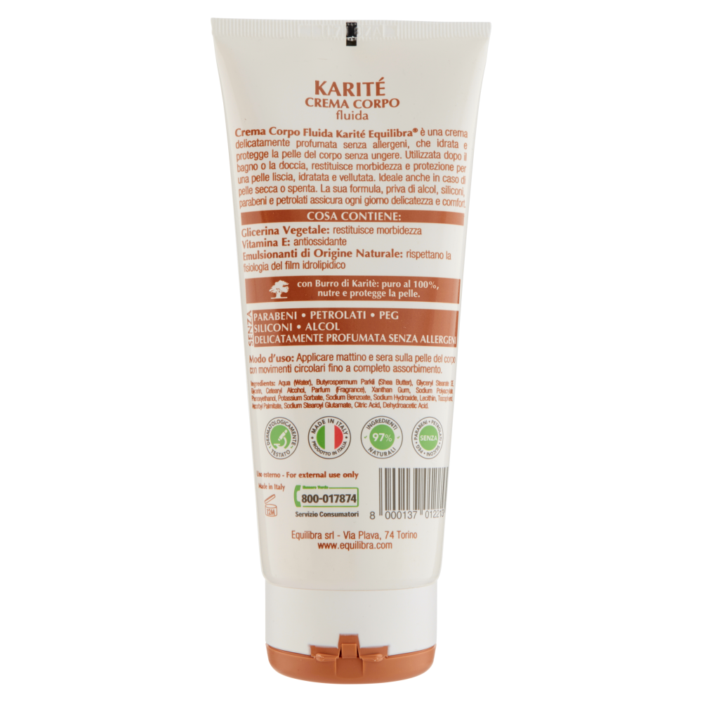 Equilibra Crema Fluida Karit&egrave; 200ml, , large