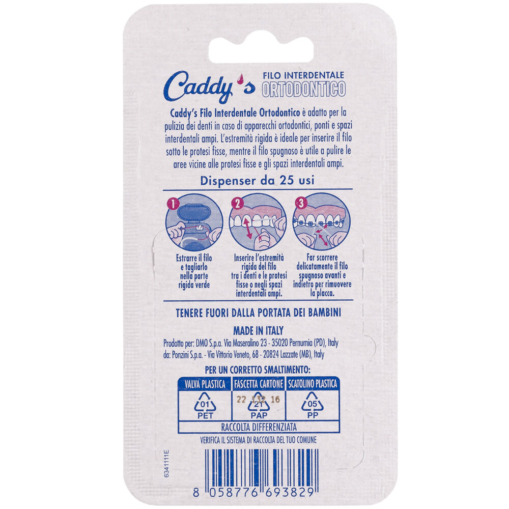 Caddy's Filo Interdentale Ortodontico 25 m, , large