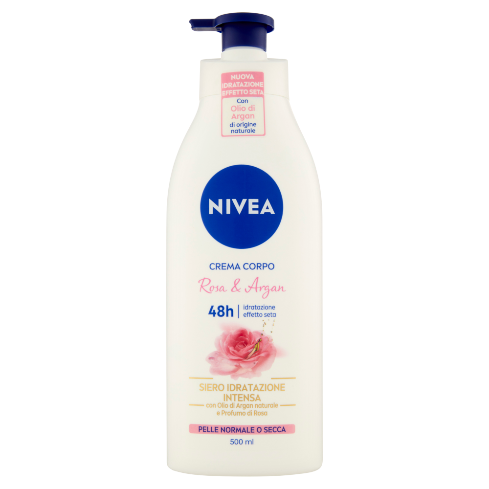 Nivea Crema Corpo Rosa e Argan Pump da 500 ml - -
