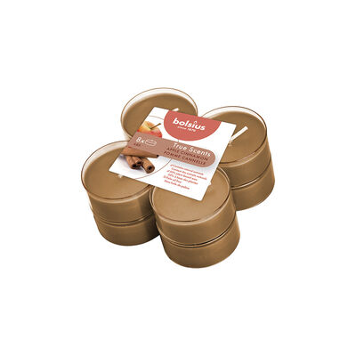 Bolsius Maxi Tealight Profumate Mela e Cannella 8 pezzi	