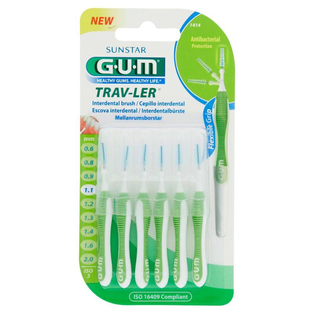 Gum Trav-Ler Scovolino Interdentale 1,1 mm 6 Pezzi, , large