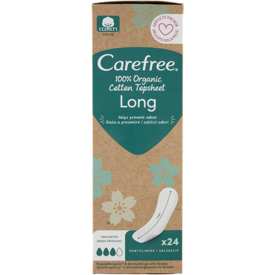 Carefree Proteggi Slip Long Organic 24 Pezzi