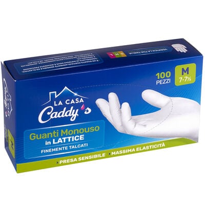 Caddy's Guanti Monouso in Lattice Taglia M 100 Pezzi