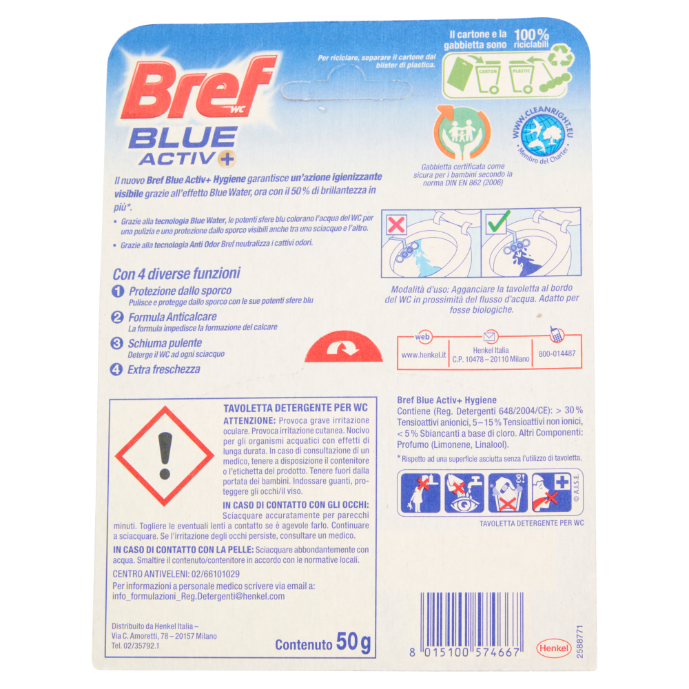 Bref Blue Activ+ Hygiene, , large