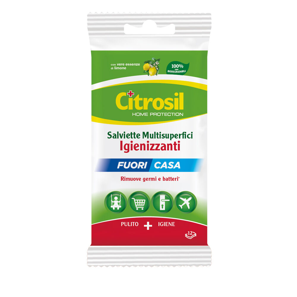Citrosil Fuori Casa Salviette Igienizzanti Multisuperfici 12 Pezzi, , large
