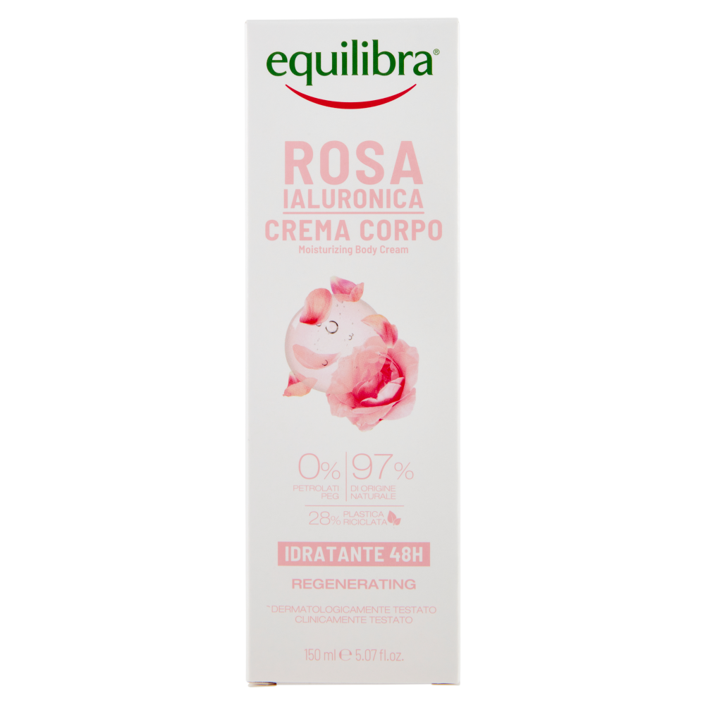 Equilibra Rosa Ialuronica Crema Corpo Idratante 48H 150 ml, , large