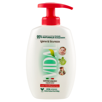 Vidal Igiene & Sicurezza Sapone Liquido con Antibatterico 300 ml