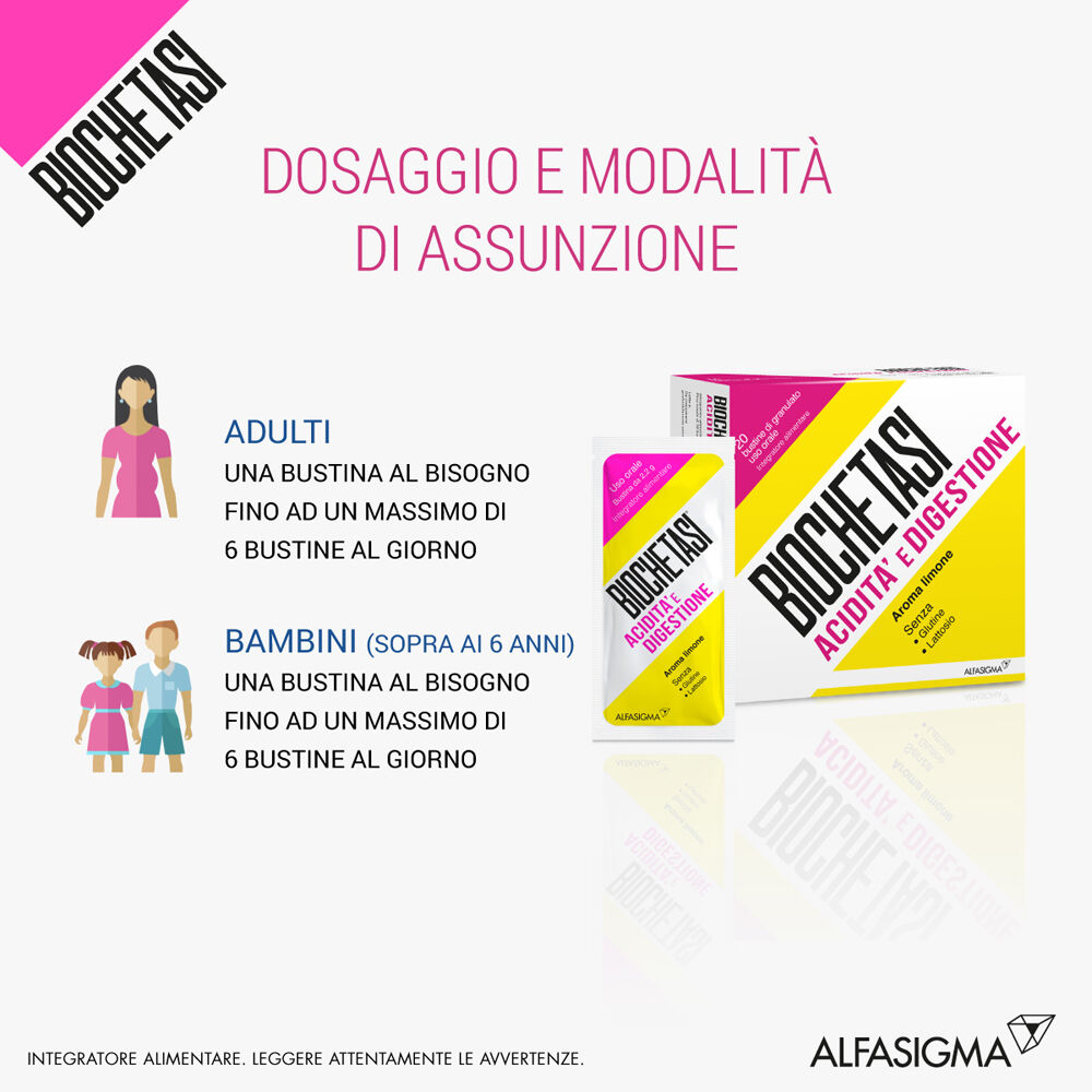 Biochetasi Digestione e Acidità 20 Bustine Aroma Limone, , large
