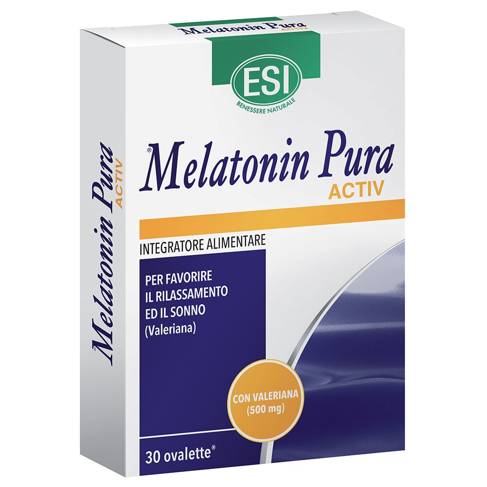 Melatonin Pura Activ Melatonina E Valeriana 30 Ovalette - - - Immagine 1