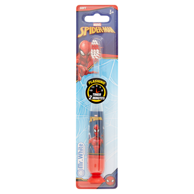 MrWhite Spider-Man Spazzolino da Denti Luminoso Soft