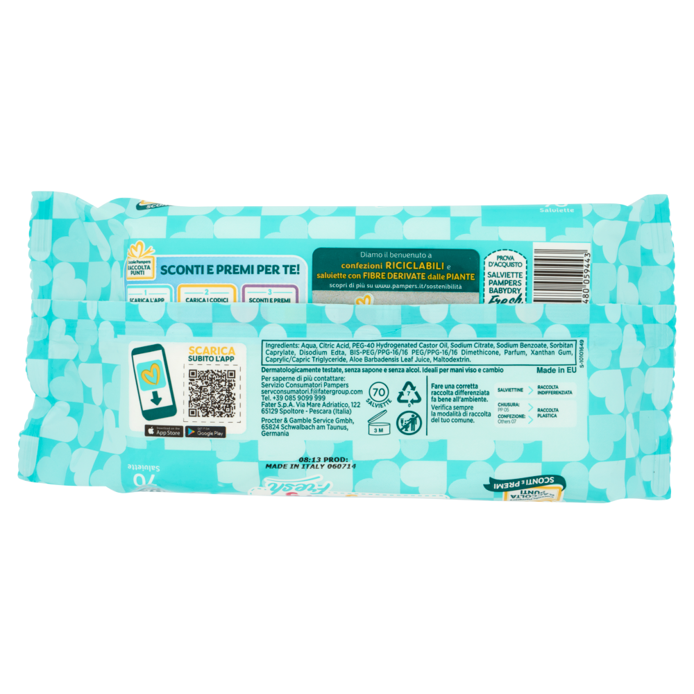 Pampers Baby-Dry Fresh 70 Salviettine, , large