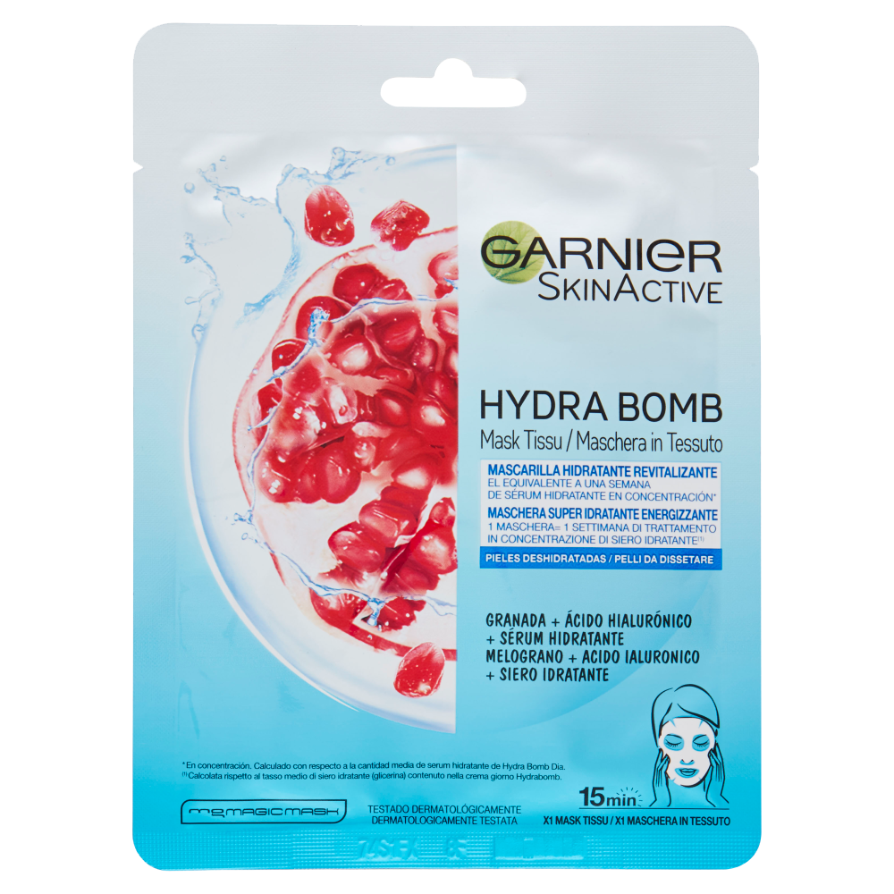 Garnier SkinActive Hydra Bomb Maschera Super Idratante Energizzante 28 g, , large
