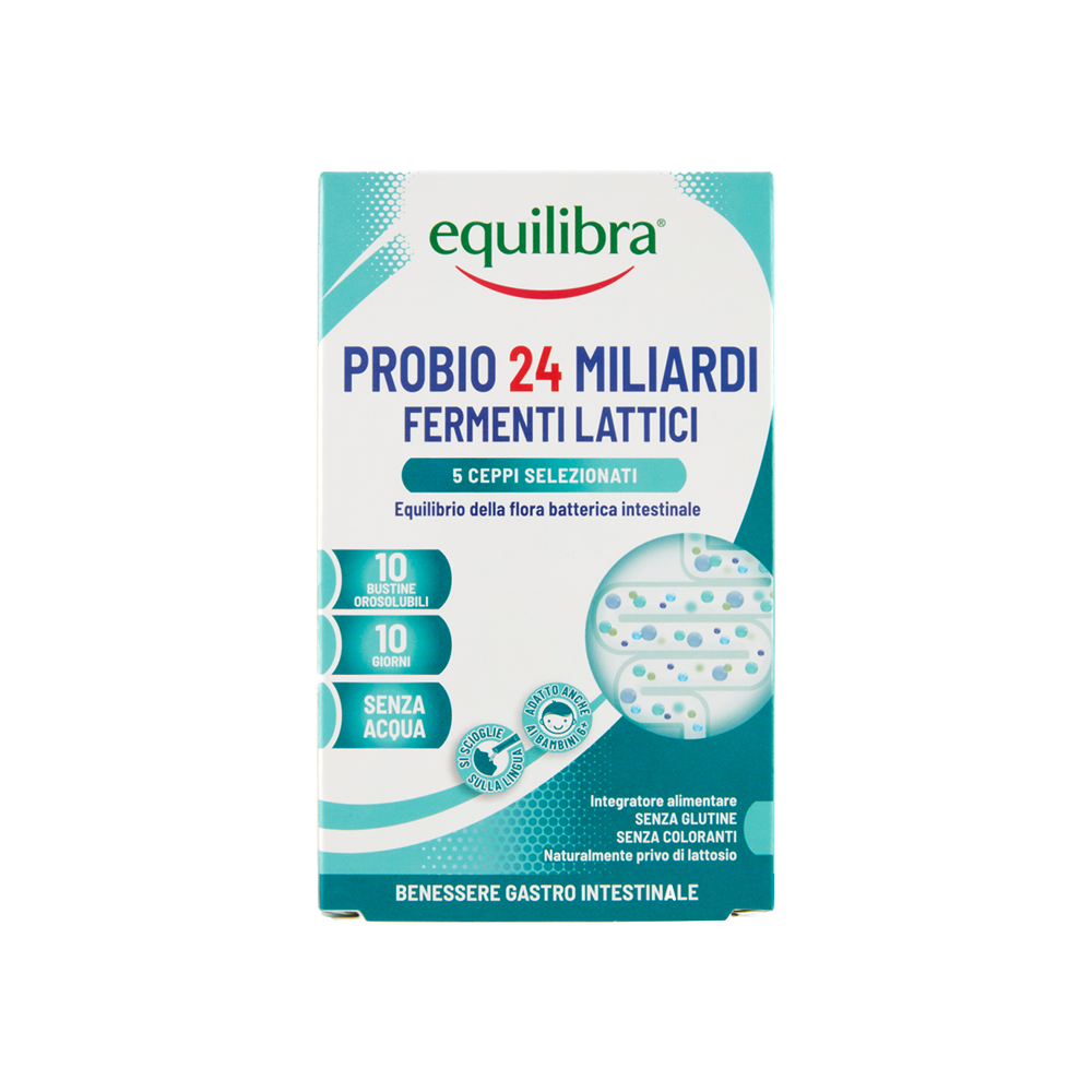 Equilibra Probio 24 Miliardi Fermenti Lattici 5 Ceppi Selezionati 10 Bustine Orosolubili, , large