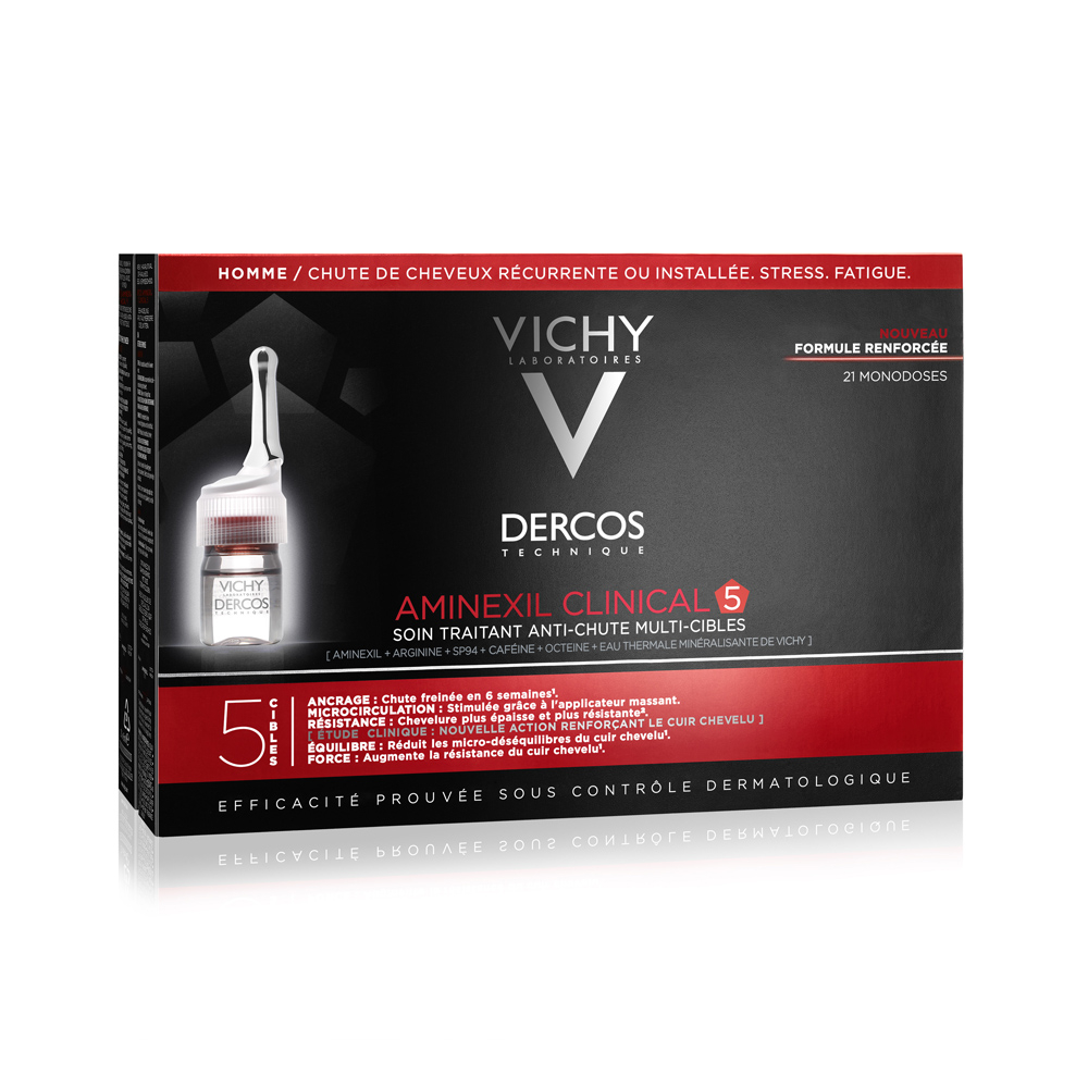 Vichy Dercos Aminexil Trattamento Anticaduta Uomo 21 Fiale, , large