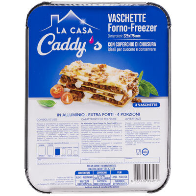 Caddy's Forno-Freezer 225x175 mm 3 Vaschette con Coperchio