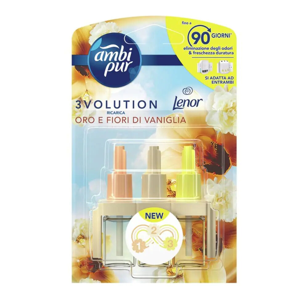 Ambi Pur 3Volution Ricarica Lenor Oro e Fiori di Vaniglia 20ml	, , large