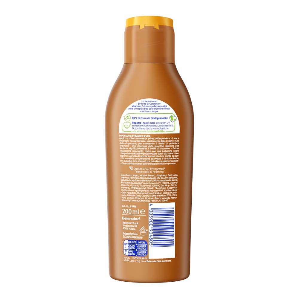 Nivea Sun Latte Solare Carotene Bronze FP 6 200 ml, , large