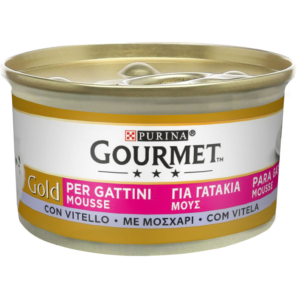 Gourmet Gold Mousse per Gattini con Vitello 85 g, , large