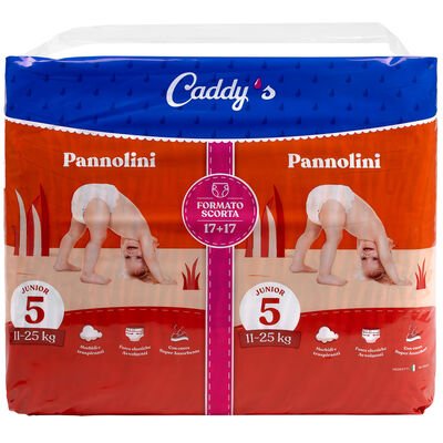 Caddy's Pannolini Junior (11-25 Kg) 34 Pezzi