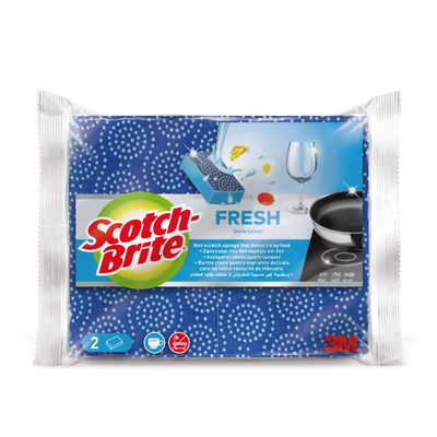 Scotch-Brite Spugna Rettangolare Blu Antigraffio 2 Pezzi