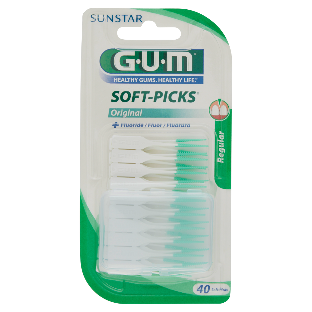 Gum Soft-Picks Original + Fluoruro Regular/Medium 40 Pezzi, , large