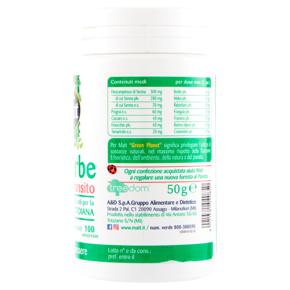Matt Erbosisteria Le 12 Erbe del Buon Transito 100 Compresse, , large
