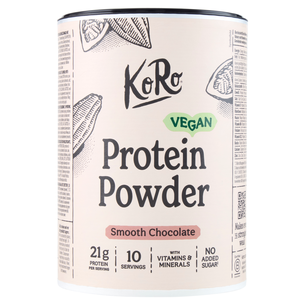 KoRo Vegan Protein Powder Smooth Chocolate 300 g - -
