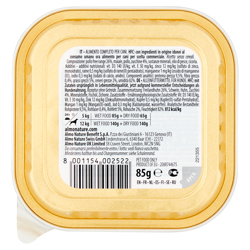 Almo Nature HFC Complete Pollo Free Range con Zucchine 85 g, , large