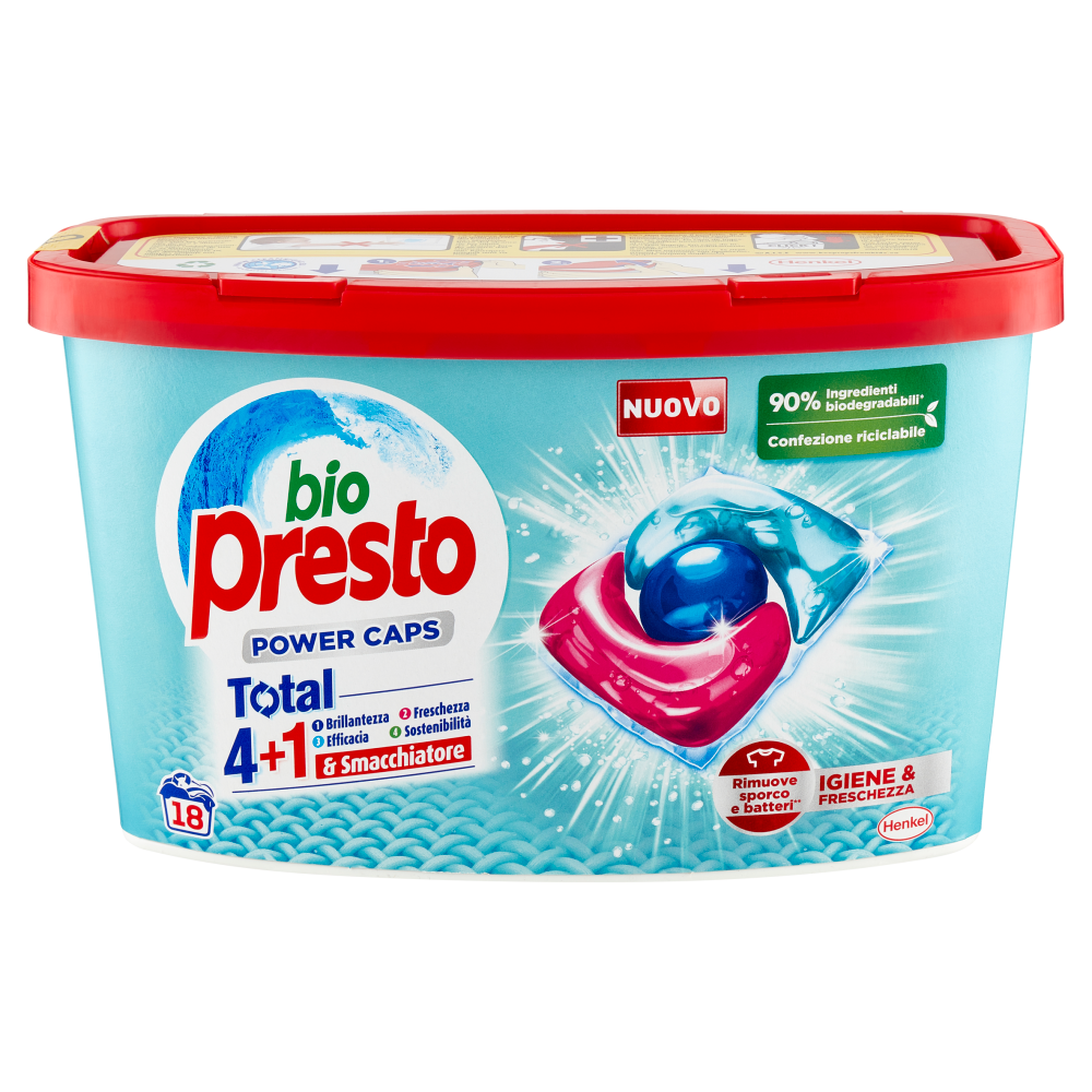Bio Presto Power Caps Igiene & Freschezza 18 Lavaggi 18 x 12 g, , large