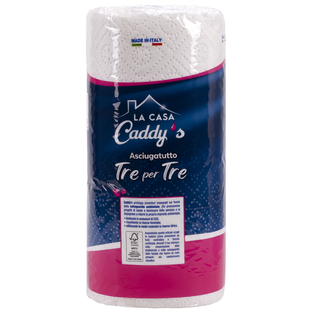Caddy's Asciugatutto Tre Per Tre 3 Rotoli, , large