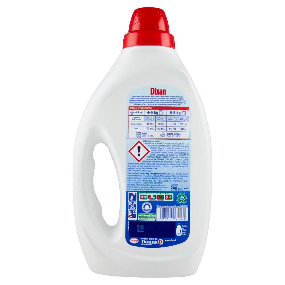 Dixan Liquido Classico 22 Lavaggi 990ml, , large