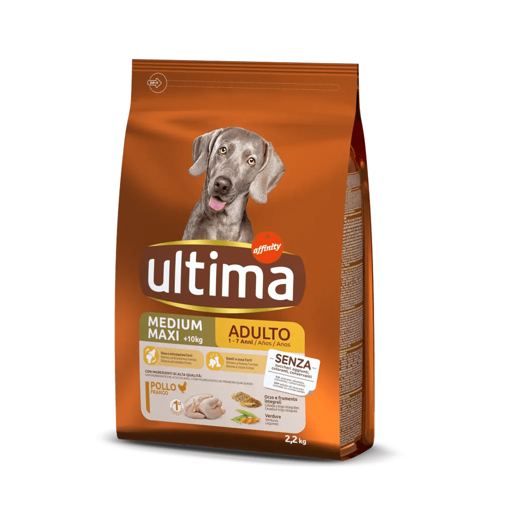 Ultima Dog Medium Maxi Adult Pollo 2,2 kg,  Ultima Dog Medium Maxi Adult Pollo 2,2 kg, , large