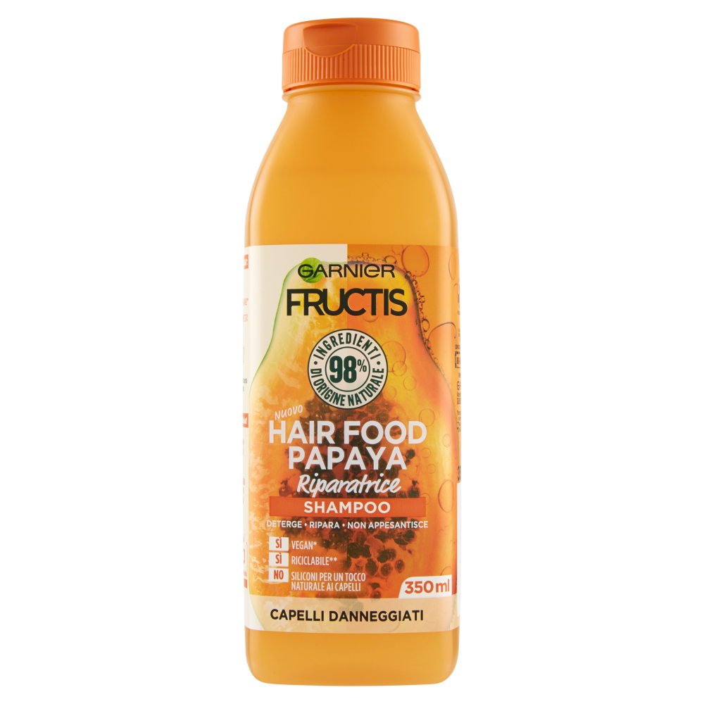 Fructis Hair Food Papaya Shampoo Riparatore 350 ml - -