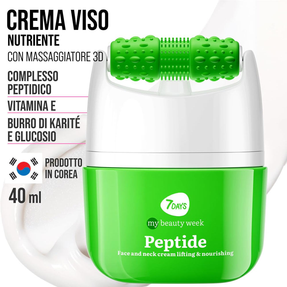 7Days Crema Viso Peptidi con Massaggiatore Eeffetto Lifting e Idratante 40 ml, , large
