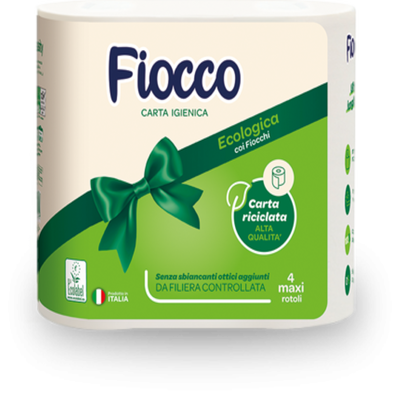 Fiocco Carta Igienica Maxi Eco Label 4 Pezzi 