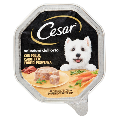 Cesar Dog Selezioni dell'Orto con Pollo, Carote ed Erbe di Provenza 150 gr