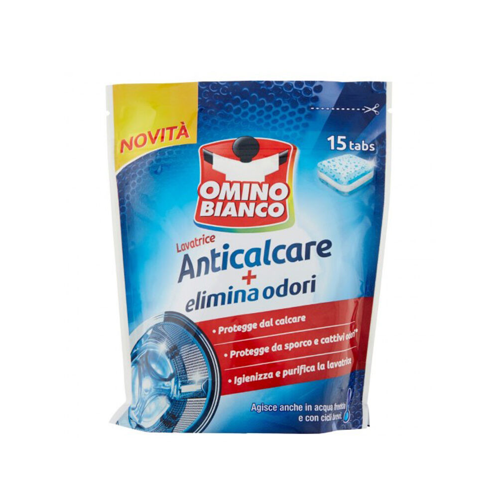 Omino Bianco Anticalcare Lavatrice 15 Tabs, , large