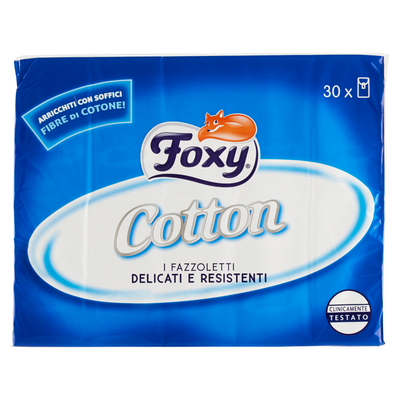 Foxy Cotton Fazzoletti 4 Veli 30 Pacchetti