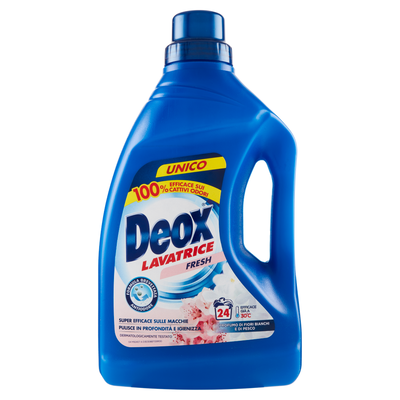 Deox Lavatrice Fresh Profumo di Fiori Bianchi e di Pesco 24 Lavaggi