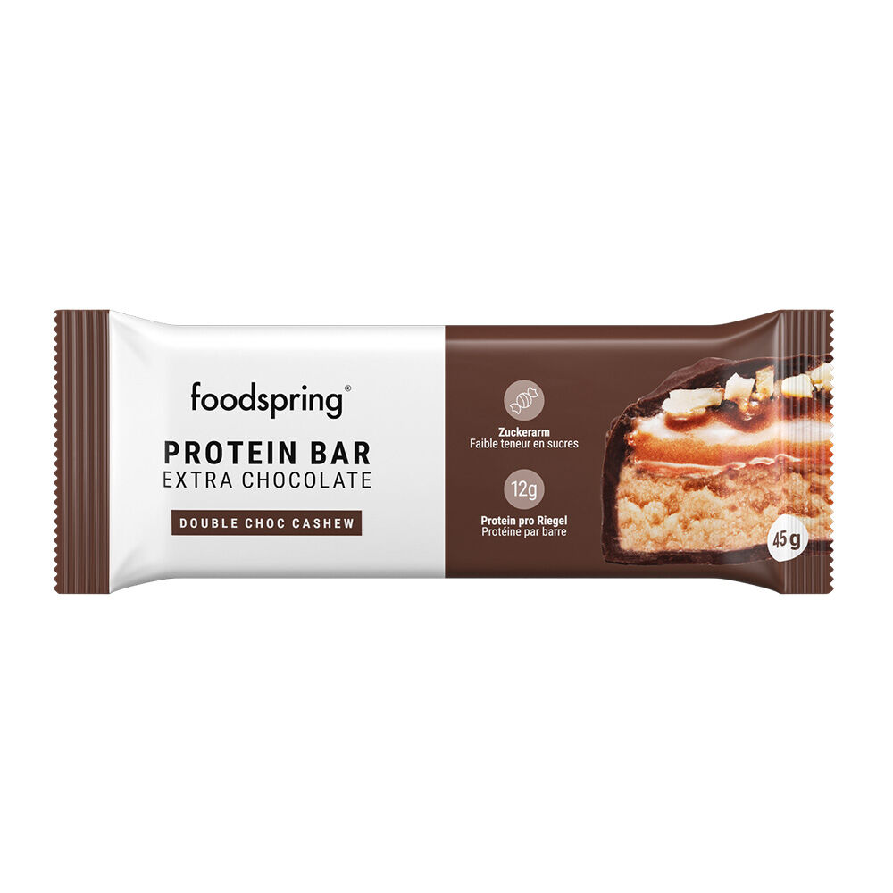 Foodspring Protein Bar Double Chocolate 45g, , large