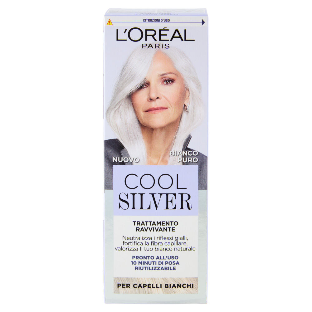 L'Oréal Paris Cool Silver Bianco Puro Trattamento Ravvivante per Capelli Bianchi 114 ml - -