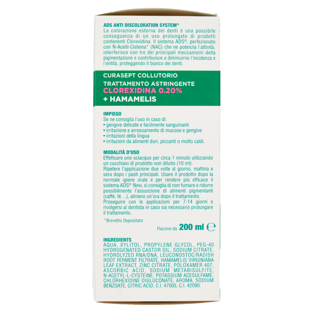 Curasept Collutorio Trattamento Astringente Clorexidina 0.20% + Hamamelis 200 ml, , large